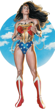 Чудо-женщина в комиксе DC Justice[англ.] (июнь 2006). Художники — Даг Брейтвейт и Алекс Росс